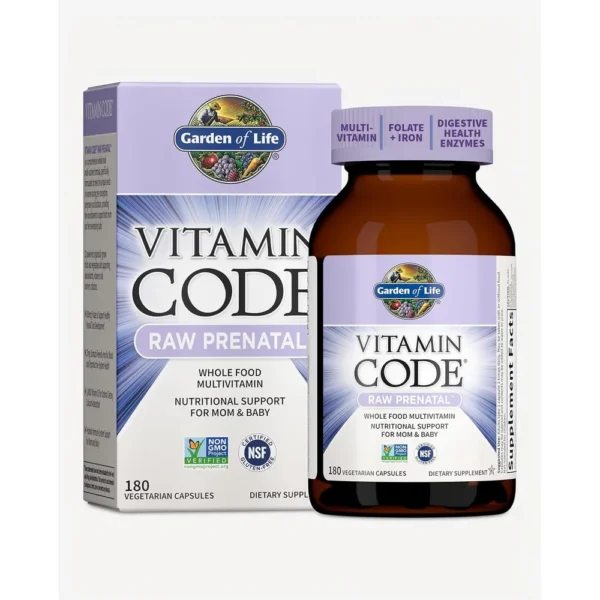 MULTIVITAMÍNICO GARDEN OF LIFE VITAMIN CODE RAW PRENATAL 180 CÁPSULAS