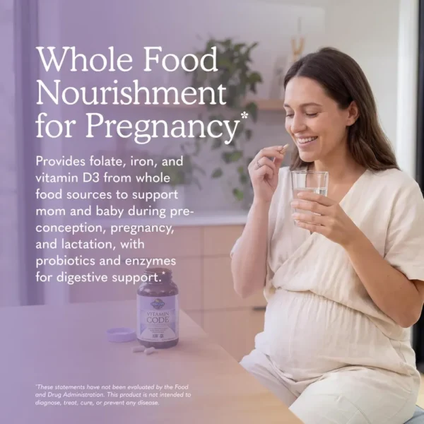 MULTIVITAMÍNICO GARDEN OF LIFE VITAMIN CODE RAW PRENATAL 180 CÁPSULAS
