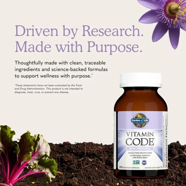 MULTIVITAMÍNICO GARDEN OF LIFE VITAMIN CODE RAW PRENATAL 180 CÁPSULAS