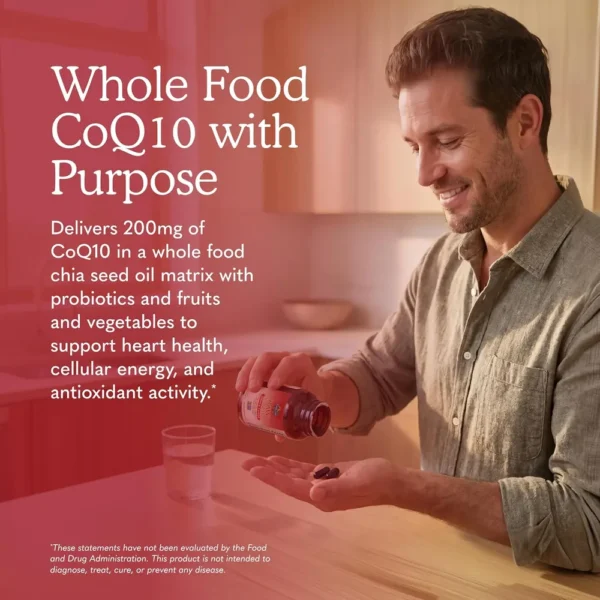COENZIMA Q10 GARDEN OF LIFE RAW 200 MG + OMEGA 3-6-9 60 CÁPSULAS