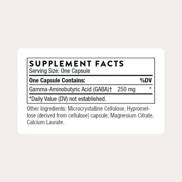 GABA PHARMAGABA-250 THORNE 250 MG 60 CÁPSULAS