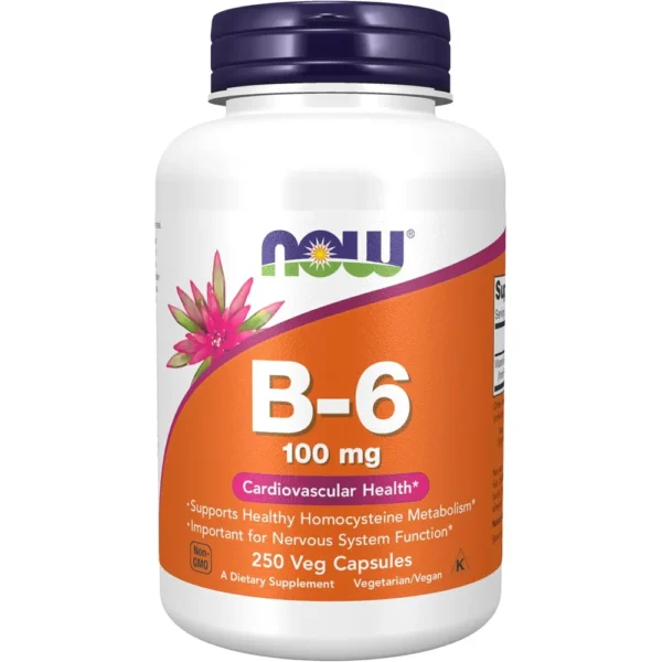 VITAMINA B6 NOW FOODS 100 MG 250 CÁPSULAS