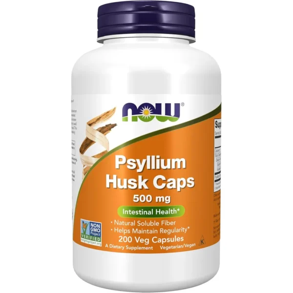 PSYLLIUM HUSK NOW FOODS 500 MG 200 CÁPSULAS