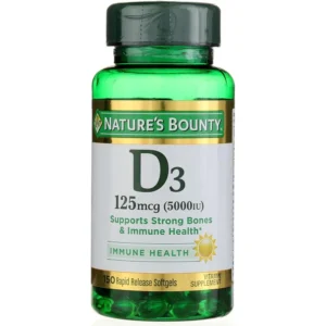 VITAMINA D3 NATURE'S BOUNTY 5000 UI 100 CÁPSULAS BLANDAS