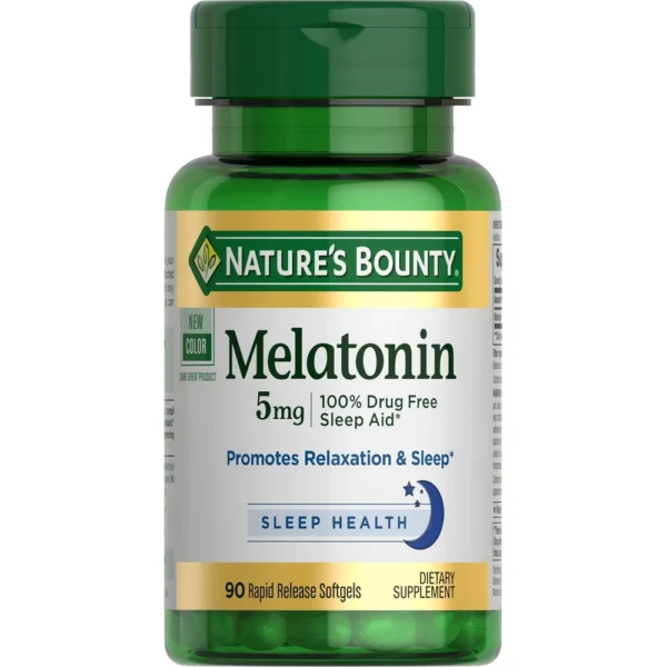 b0061gl4js_1.webp MELATONINA NATURE'S BOUNTY 5 MG 90 CÁPSULAS BLANDAS