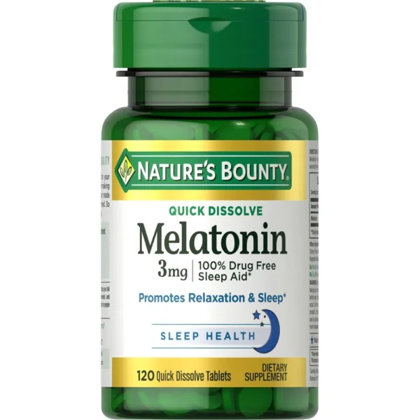 MELATONINA QUICK DISSOLVE NATURE'S BOUNTY 3 MG 120 TABLETAS