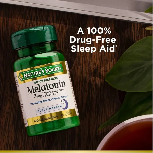 MELATONINA QUICK DISSOLVE NATURE'S BOUNTY 3 MG 120 TABLETAS
