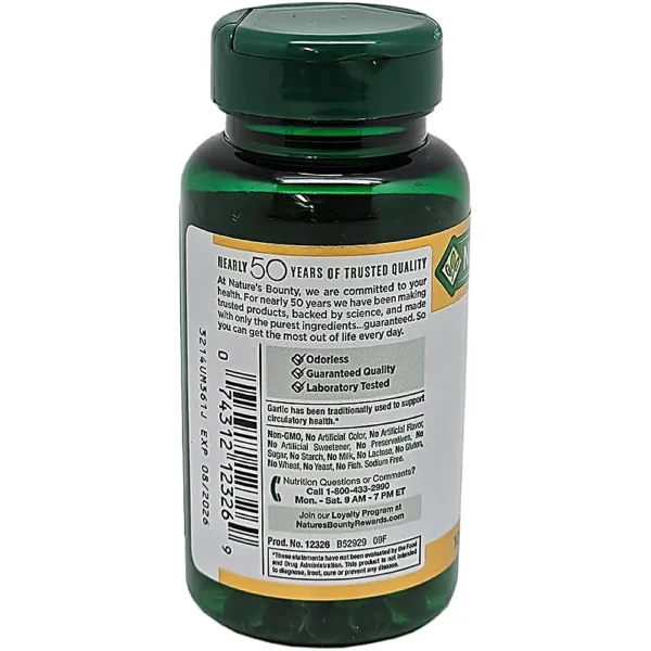 AJO NATURE'S BOUNTY 1000 MG 100 CÁPSULAS BLANDAS | PACK 2