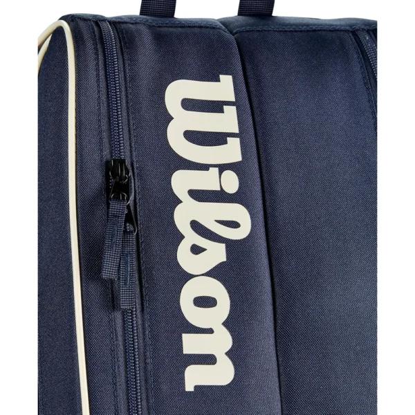 BOLSO WILSON TEAM 2025 AZUL MARINO CAPACIDAD 6 RAQUETAS