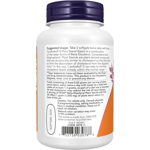 BETA-SITOSTEROL NOW FOODS CON ACEITE DE PESCADO 90 CÁPSULAS BLANDAS