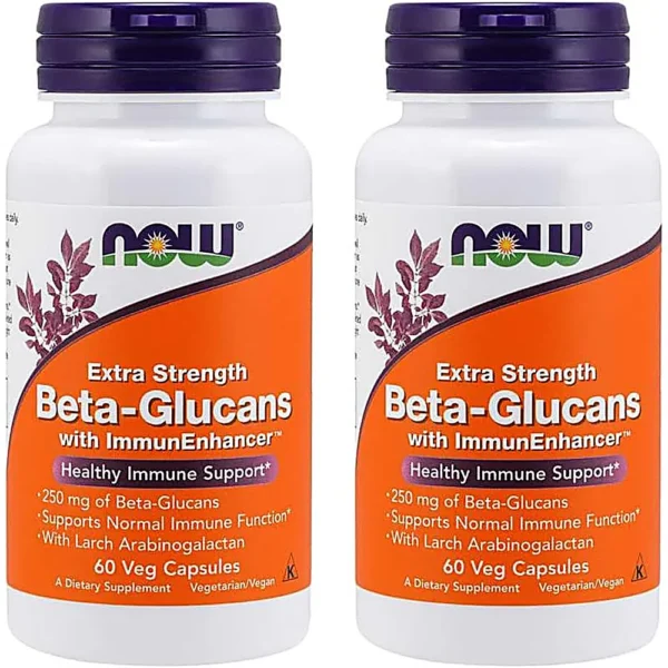 BETA-GLUCANOS NOW FOODS 60 CÁPSULAS | PACK 2