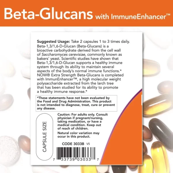 BETA-GLUCANOS NOW FOODS 60 CÁPSULAS | PACK 2