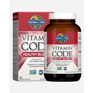HIERRO GARDEN OF LIFE VITAMIN CODE HEALTHY BLOOD 28 MG 60 CÁPSULAS