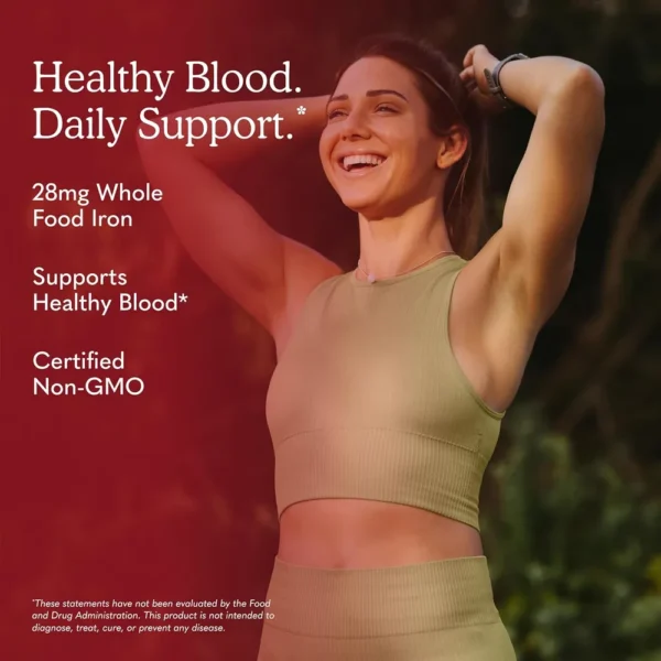 HIERRO GARDEN OF LIFE VITAMIN CODE HEALTHY BLOOD 28 MG 60 CÁPSULAS