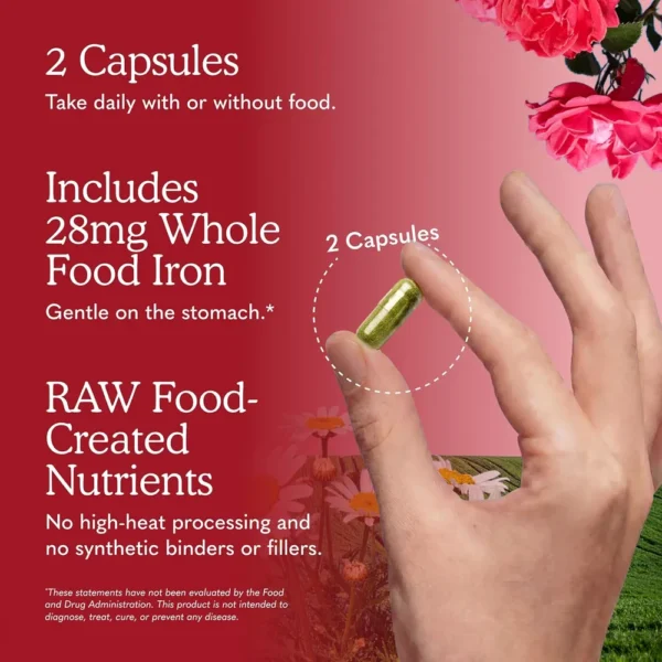 HIERRO GARDEN OF LIFE VITAMIN CODE HEALTHY BLOOD 28 MG 60 CÁPSULAS