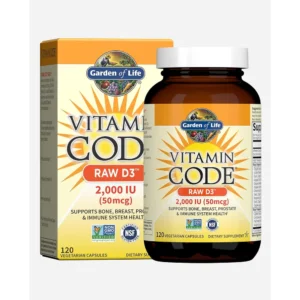 VITAMINA D3 GARDEN OF LIFE VITAMIN CODE RAW 2000 UI 120 CÁPSULAS
