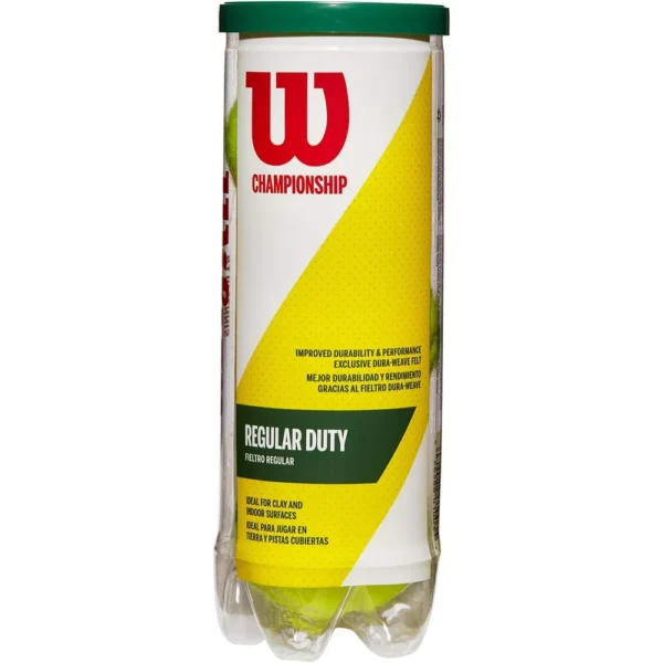 4 PACK PELOTA DE TENNIS WILSON CHAMPIONSHIP AMARILLO 3 UND C/U
