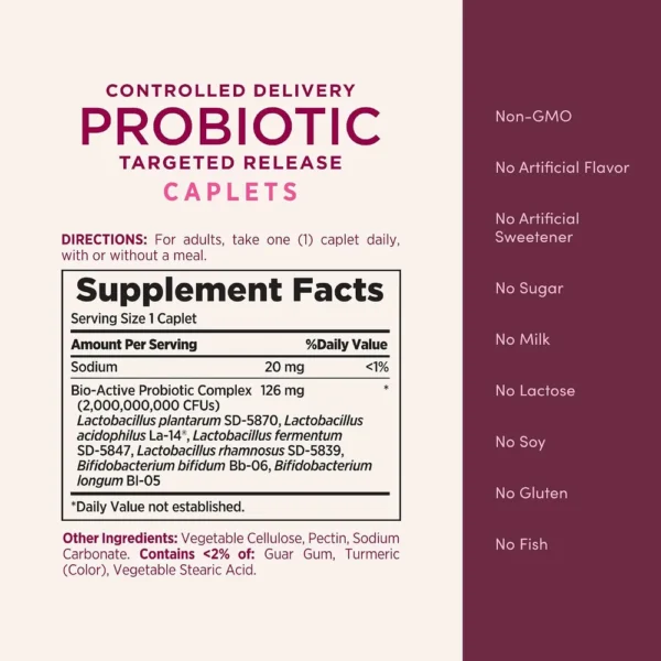 PROBIÓTICO CONTROLLED DELIVERY NATURE'S BOUNTY 30 TABLETAS