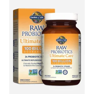 PROBIÓTICO GARDEN OF LIFE RAW ULTIMATE CARE 100 BILLONES 34 CEPAS 30 CÁPSULAS
