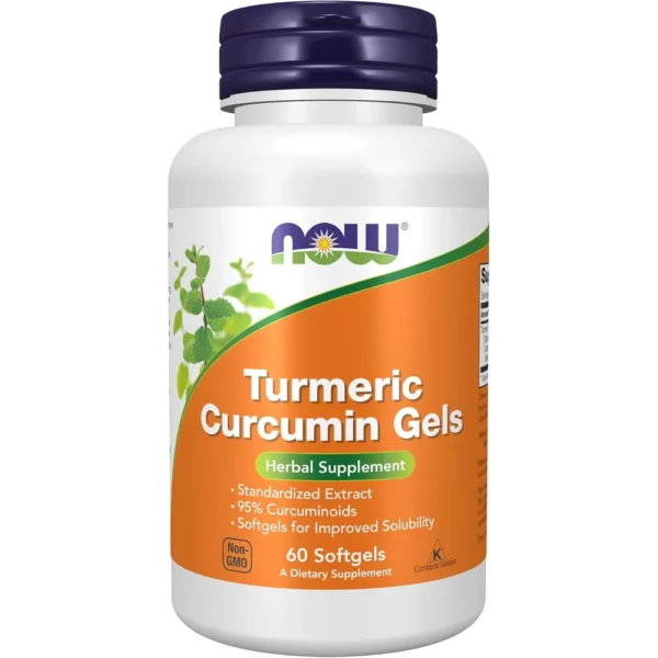 CÚRCUMA CURCUMINA NOW FOODS 95% CURCUMINOIDES 60 CÁPSULAS BLANDAS