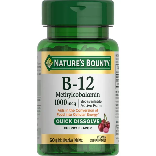 VITAMINA B12 METILCOBALAMINA NATURE'S BOUNTY 1000 MCG 60 TABLETAS