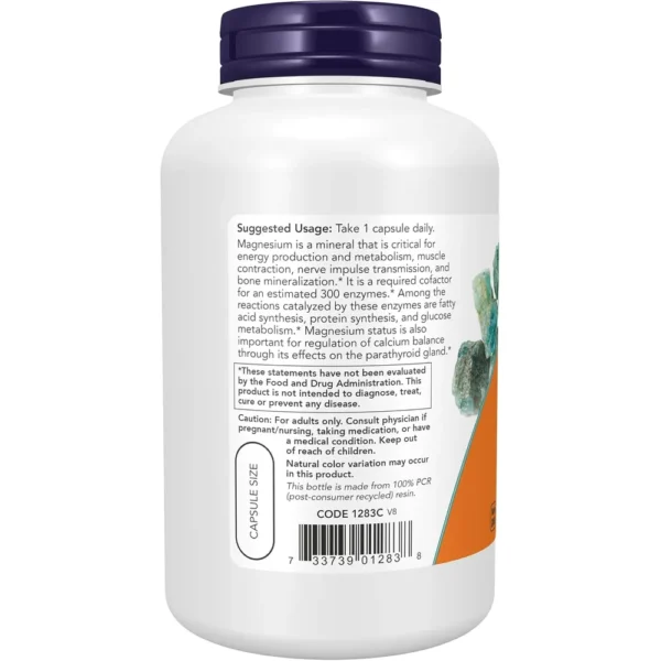 MAGNESIO NOW FOODS 400 MG 180 CÁPSULAS
