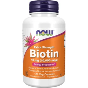 BIOTINA NOW FOODS 10 MG / 10000 MCG 120 CÁPSULAS