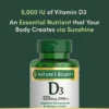 VITAMINA D3 NATURE'S BOUNTY 5000 UI 240 CÁPSULAS BLANDAS
