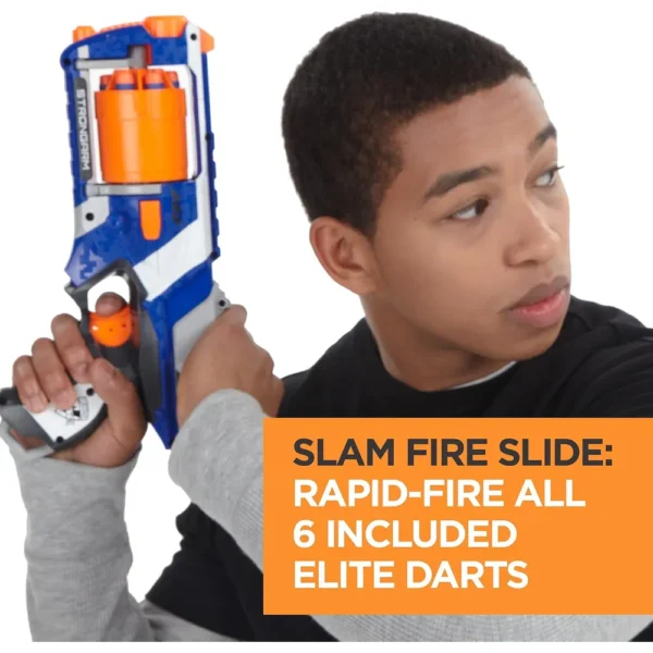 NERF LANZADOR N STRIKE ELITE STRONGARM CON CAÑÓN GIRATORIO