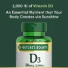 VITAMINA D3 NATURE'S BOUNTY 2000 UI 350 CÁPSULAS BLANDAS