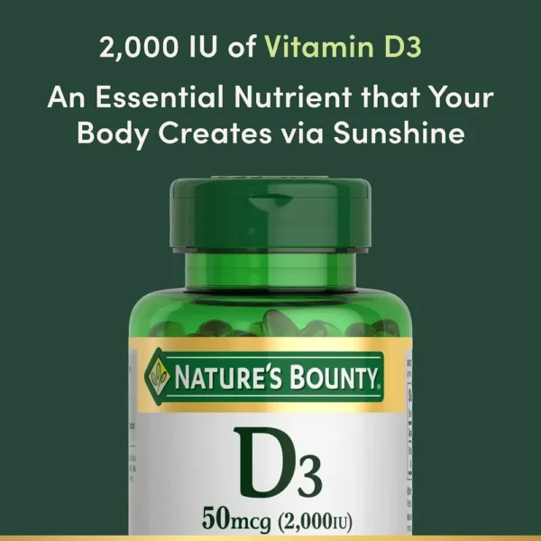 VITAMINA D3 NATURE'S BOUNTY 2000 UI 350 CÁPSULAS BLANDAS