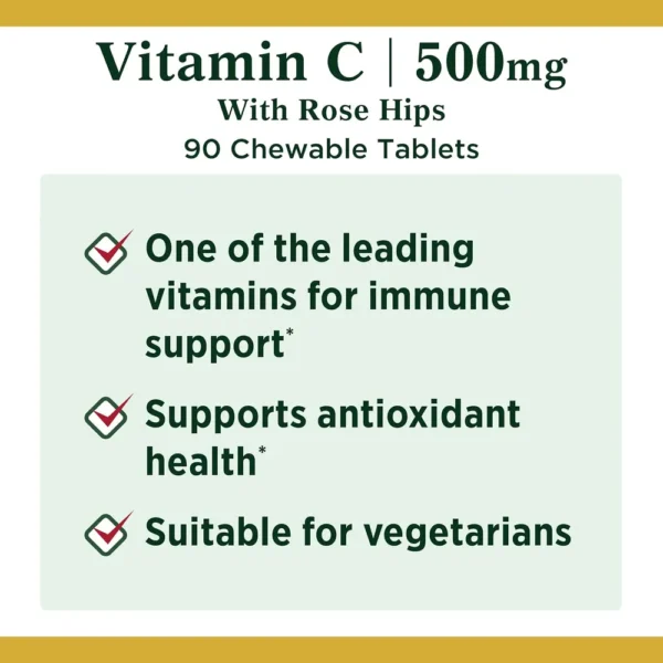 b00e4mks4i_3.webp VITAMINA C NATURE'S BOUNTY 500 MG + ROSA MOSQUETA NARANJA 90 TABLETAS MASTICABLES | PACK 2