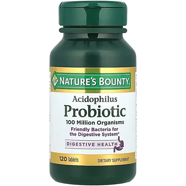 PROBIÓTICO ACIDOPHILUS NATURE'S BOUNTY 100 TABLETAS