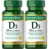 VITAMINA D3 NATURE'S BOUNTY 5000 UI 150 CÁPSULAS BLANDAS | PACK 2