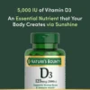 VITAMINA D3 NATURE'S BOUNTY 5000 UI 150 CÁPSULAS BLANDAS | PACK 2