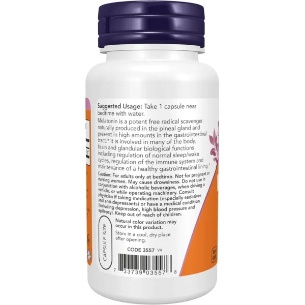 MELATONINA NOW FOODS 10 MG 100 CÁPSULAS