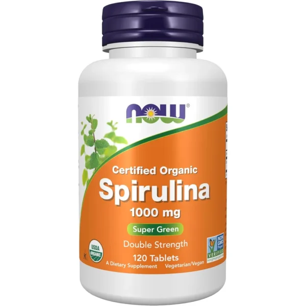 b00hcbn674_0.webp ESPIRULINA ORGÁNICA NOW FOODS 1000 MG 120 TABLETAS