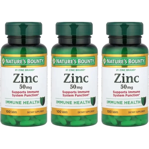 ZINC NATURE'S BOUNTY 50 MG 100 TABLETAS | PACK 3