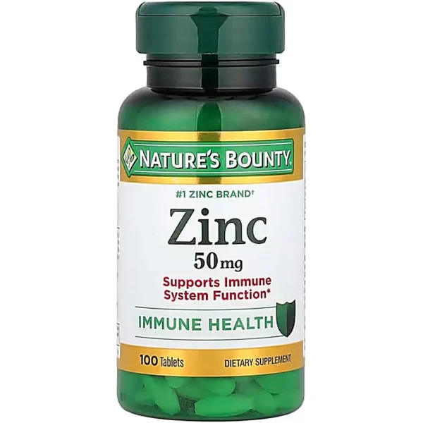 ZINC NATURE'S BOUNTY 50 MG 100 TABLETAS | PACK 3