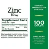 ZINC NATURE'S BOUNTY 50 MG 100 TABLETAS | PACK 3