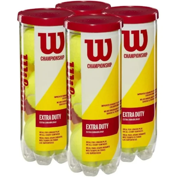 4 PACK PELOTA DE TENNIS WILSON CHAMPIONSHIP 3UND C/U