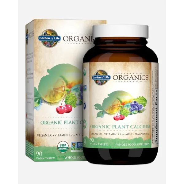 CALCIO GARDEN OF LIFE ORGANICS PLANT CON MAGNESIO + D3 + K2 90 TABLETAS