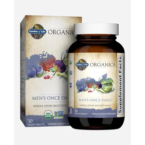 MULTIVITAMÍNICO GARDEN OF LIFE ORGANICS MEN'S ONCE DAILY 30 TABLETAS