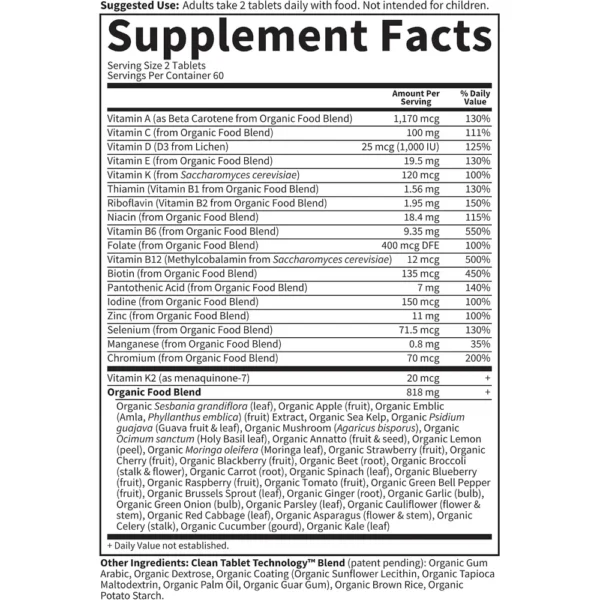 MULTIVITAMÍNICO GARDEN OF LIFE ORGANICS MEN'S MULTI 120 TABLETAS