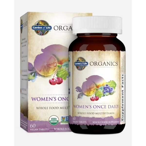 MULTIVITAMÍNICO GARDEN OF LIFE ORGANICS WOMEN'S ONCE DAILY 60 TABLETAS