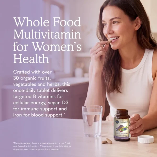 MULTIVITAMÍNICO GARDEN OF LIFE ORGANICS WOMEN'S ONCE DAILY 60 TABLETAS