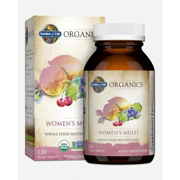 MULTIVITAMÍNICO GARDEN OF LIFE ORGANICS WOMEN'S MULTI 120 TABLETAS