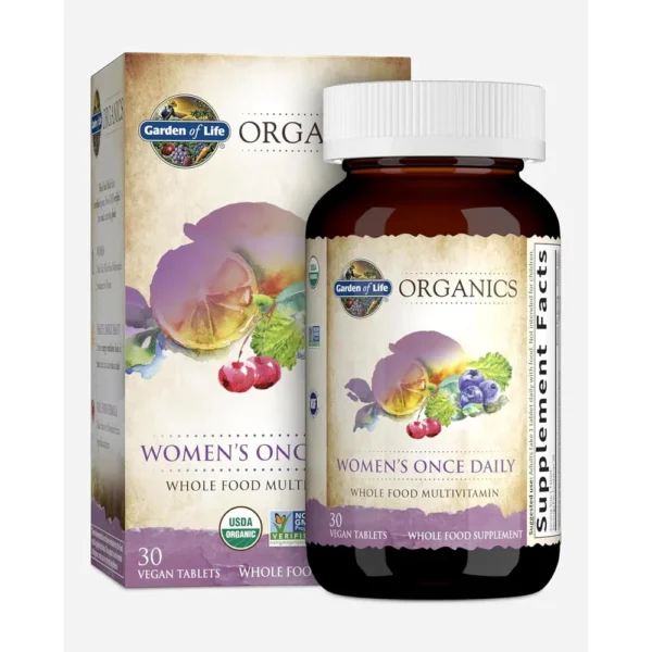 MULTIVITAMÍNICO GARDEN OF LIFE ORGANICS WOMEN'S ONCE DAILY 30 TABLETAS