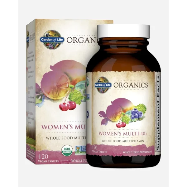 MULTIVITAMÍNICO GARDEN OF LIFE ORGANICS WOMEN'S MULTI 40+ 120 TABLETAS