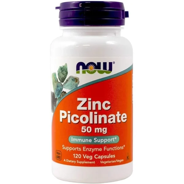 PICOLINATO DE ZINC NOW FOODS 50 MG 120 CÁPSULAS